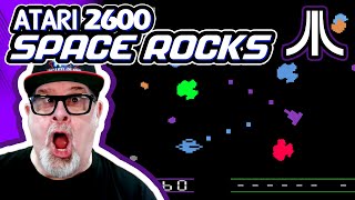 Retro Bliss Plays ASTEROIDS Inspired SPACE ROCKS Homebrew for the ATARI 2600!