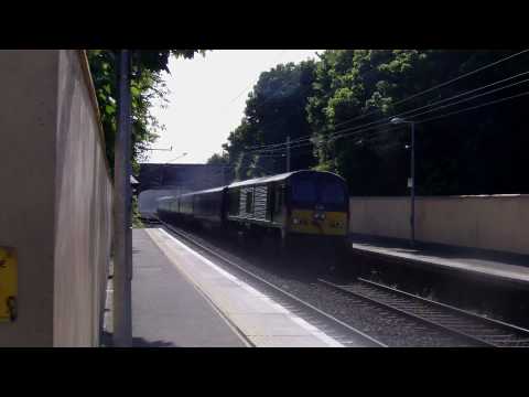 Killester HD-Irish Rail 201 no.206 & Enterprise passes through on its route to Belfast Central