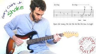 Gary Clark Jr.   - Shake - Guitar lesson / tutorial / cover with tablature and backing track