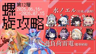 【ver.Luna7】狐桜の螺旋攻略備忘録⑧／ローテ・小言付き【🦊マーメイドノエル/過負荷雷電🌸】#原神