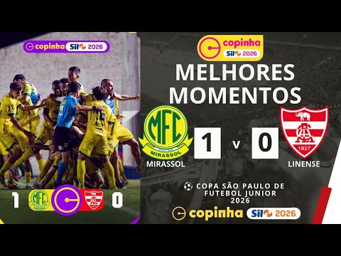 Mirassol vs Linense | Melhores Momentos | 2ª Rodada | Copinha 2026