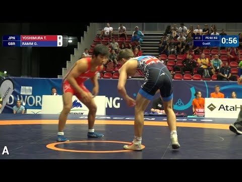 Qual. FS - 60 kg: T. YOSHIMURA (JPN) df. G. RAMM (GBR) by TF, 14-4