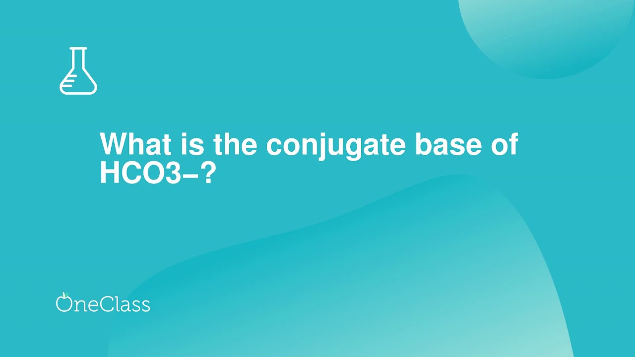 What is the conjugate base of HCO3−