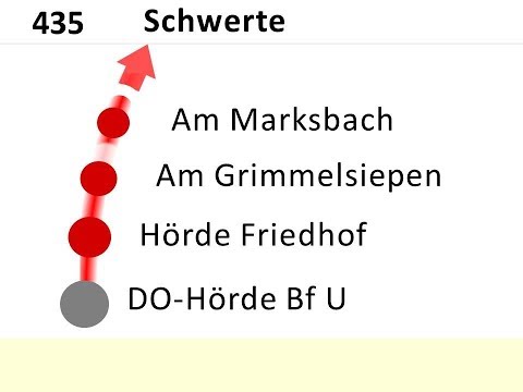 DSW21 Ansagen Bus 435 Hörde - Schwerte