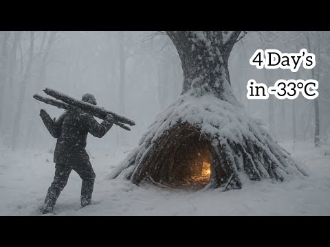 4 Days Trapped in -33°C Blizzard | Extreme Winter Survival Alone