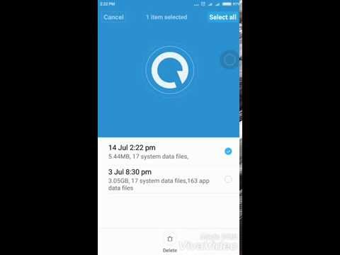 Xiaomi Device to Backup Data and Restore