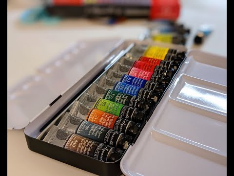 Sennelier Extra Fine Honey-Based Watercolor Metal Box | Opening up Moment!