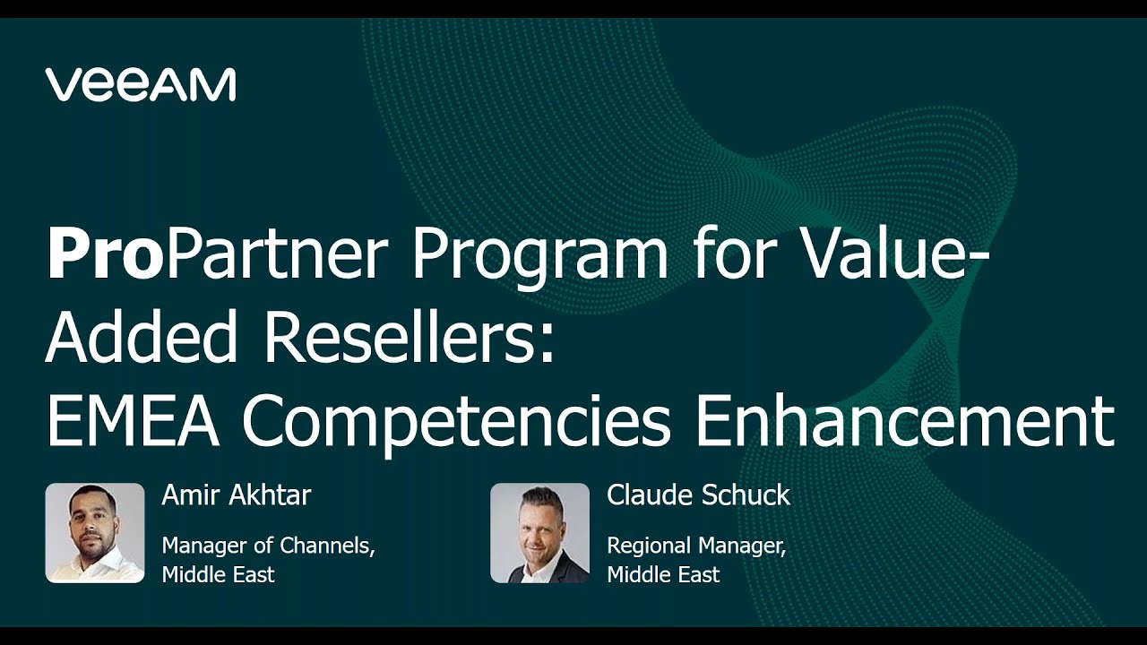 ProPartner Program for Veeam Value-Added Resellers in Middle East video