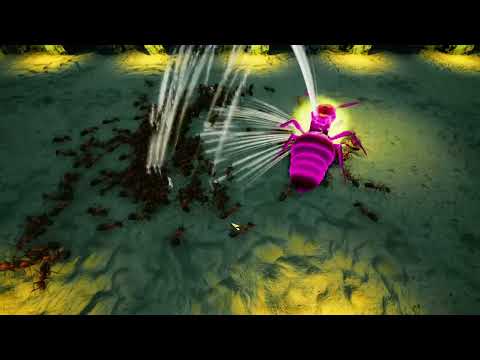 Empires of the Undergrowth   2023 200 wood ants vs 1 uber red velvet ant