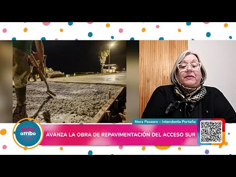 Avanza la obra de repavimentación del acceso sur de Porteña