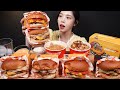 SUB Bacon Cheeseburger Shrimp Burger Mushroom Burger Pepperoni Burger Avocado Fries Mukbang Asmr