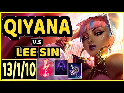 KIREI (QIYANA) vs LEE SIN - 13/1/10 KDA JUNGLE GAMEPLAY - EUW Ranked GRANDMASTER