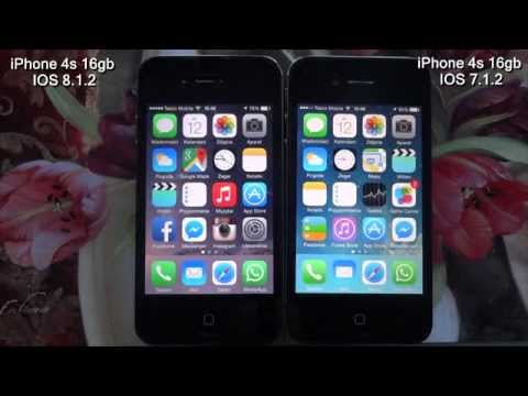 iPhone 4s 16gb - speed test between IOS 8.1.2 and IOS 7.1.2