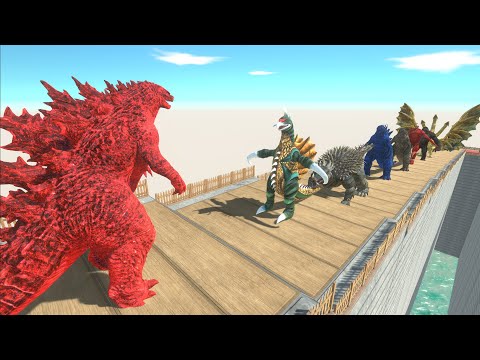 GODZILLA RED DEATH FALL - Animal Revolt Battle Simulator