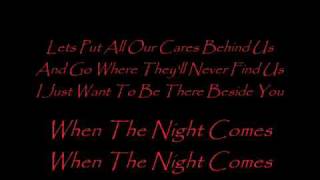 When the Night Comes (lyrics) -  Joe Cocker (Live)