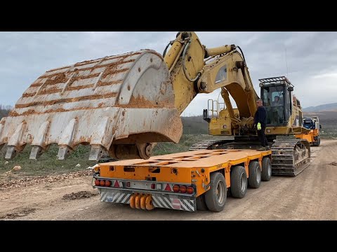 Transporting The Caterpillar 365B Excavator - Fasoulas Heavy Transports