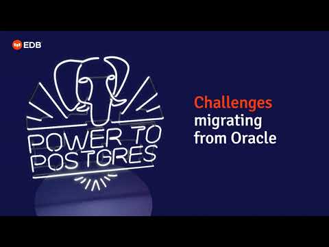 Replacing Oracle with EDB Postgres