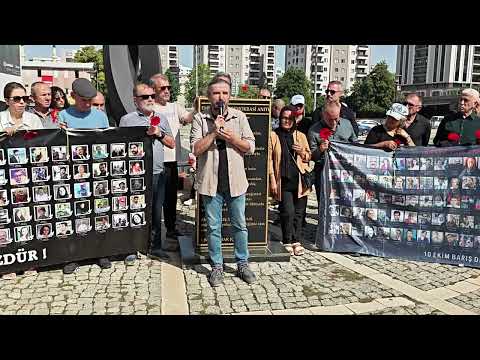 Av. Tugay Bek, Adana'da 10 Ekim Ankara Gar Katliamını Protesto Eyleminde Konuştu.