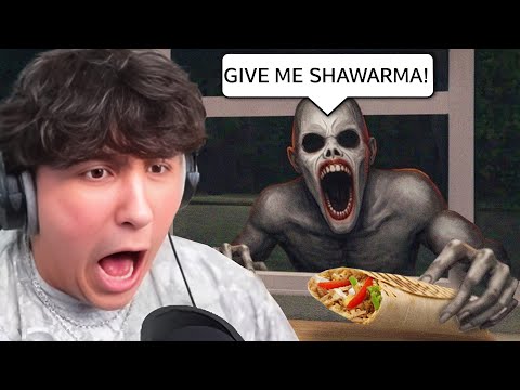 Playing Roblox Scary Shawarma Kiosk at 3AM