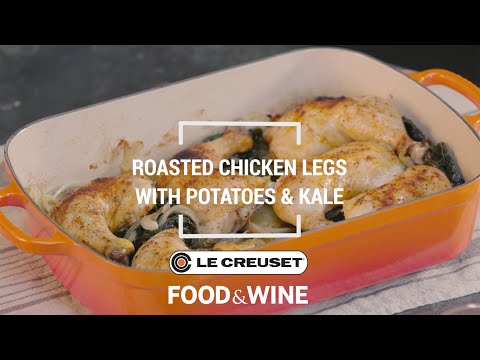 Roasted Chicken Legs with Potatoes and Kale, with Food & Wine