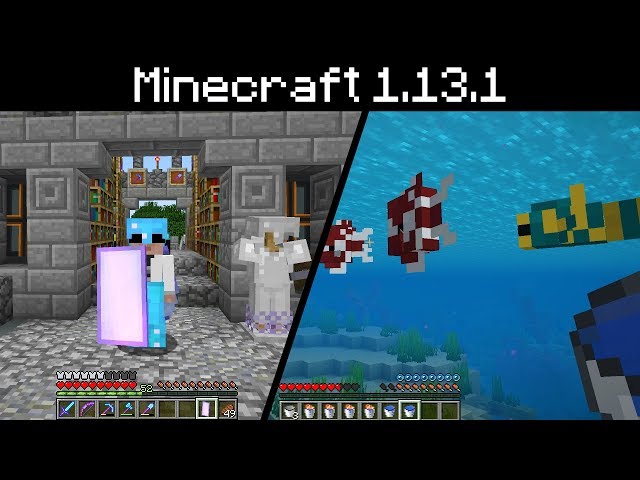 Minecraft 1.13.1 - Bone Meal Drops, Forceload Chunk Command, Named Tropical Fish, Dead Coral