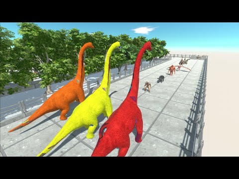 3X Brachiosaurus Parkour Death run