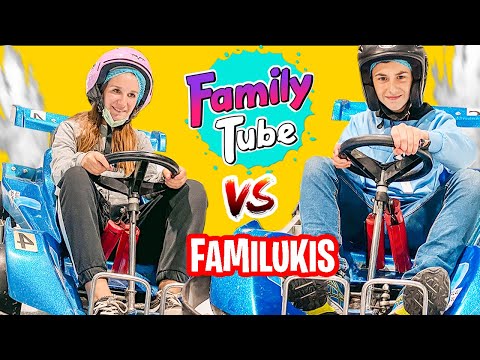 FamilyTube VS Familukis ¿Quién gana? ¡Carreras de KARS en Familia sobre hielo!