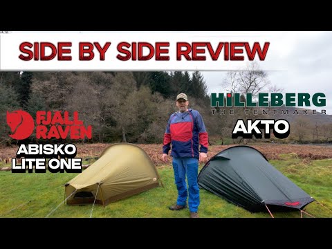 FJALLRAVEN V HILLEBERG - SIDE BY SIDE TENT REVIEW - ABISKO LITE 1 V AKTO