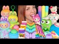 ASMR MUKBANG Pastel Food Edible Labubu Hello Kitty My Melody Purin Tuxedo Sam Crunch Sounds 먹방