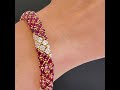 Van Cleef Arpels VCA Ruby Diamond 18K Yellow Gold Line Bracelet 818101