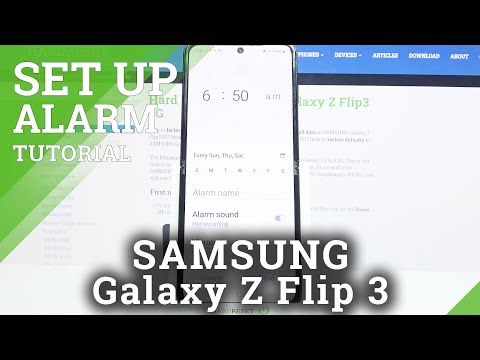 How to Set Up Alarm Clock on SAMSUNG Galaxy Z Flip 3 – Manage Clock Options