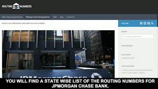 How to find the JPMorgan Chase Bank Routing Number