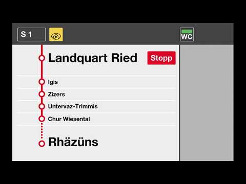 RhB Ansagen - S1 Schiers – Landquart – Chur – Rhäzüns