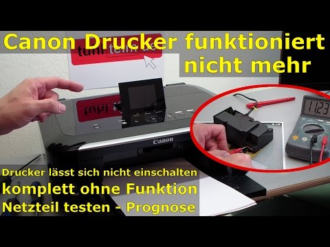 Canon Pixma Drucker funktioniert nicht mehr - Netzteil + Druckkopf testen