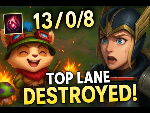 Teemo vs Quinn TOP LANE: 13/0/8 DARK HARVEST STOMP! 🔥 | Quinn Can’t Play