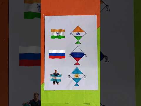 🇷🇺🇮🇳🇦🇷flag drawing Independence day drawing #trending #viral #youtubeshorts #india #shorts #art
