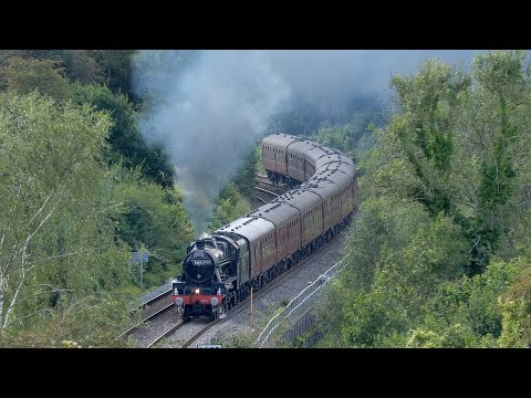 45690 Leander makes a deafening climb through the Golden Valley | The Cotswold Venturer - 26.08.23