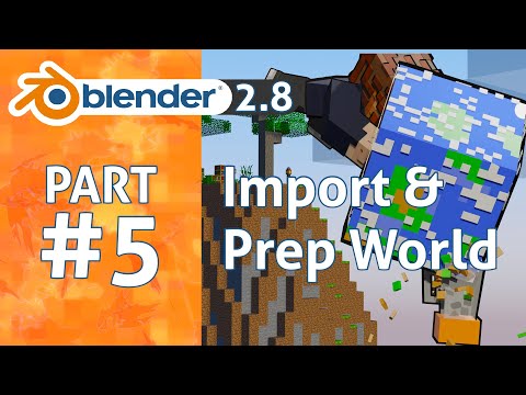 Import & fix a Minecraft world in 1 minute | Blender 2.8 Minecraft Animation Tutorial #5