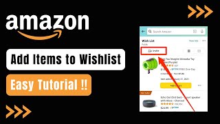 How to Add Items to Amazon Wish List !