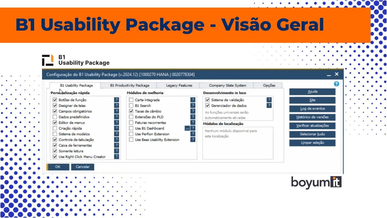 Addon - B1 Usability Package - Boyum It - Conhecendo suas principais funções