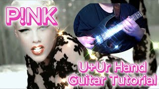 How to play Pink U + Ur Hand Guitar Tutorial with Tabs Easy Version