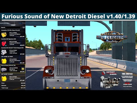 [ATS 1.40-1.39] New Furious Detroit Diesel  ENGINE SOUND | American Truck Simulator