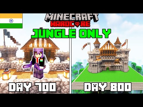 I Survived 800 Days in Jungle Only World in Minecraft Hardcore(hindi)