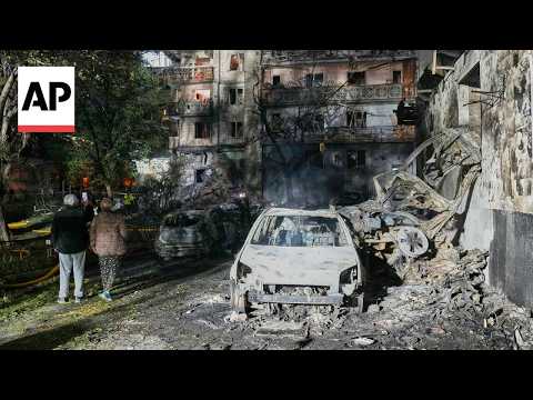 Video Thumbnail: 1 killed, 8 injured in overnight Russian attack on Ukraine's Kyiv