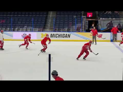 A look at Boston University's practice in Tampa before the Frozen Four