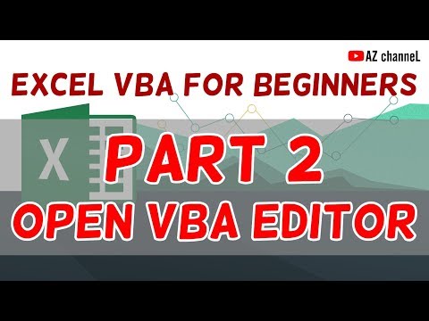 Excel Visual Basic (VBA) for Beginners - Part 2: Open VBA Editor