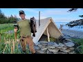 4 Days Alone In Alaska Bushcraft Camping Foraging Food