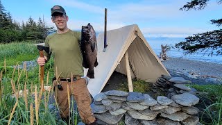 4 Days Alone in Alaska - Bushcraft Camping & F