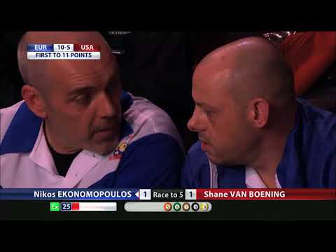 Nikos Ekonomopoulos vs Shane van Boening | 2014 Mosconi Cup