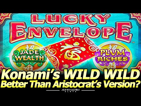 Konami WILD WILD - NEW Lucky Envelope Slots!  Jade Wealth and Plum Riches!  Jackpot Picks and Bonus!